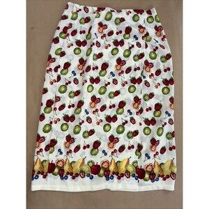 Vintage Sana Women’s Fruit Wrap Skirt Size Large